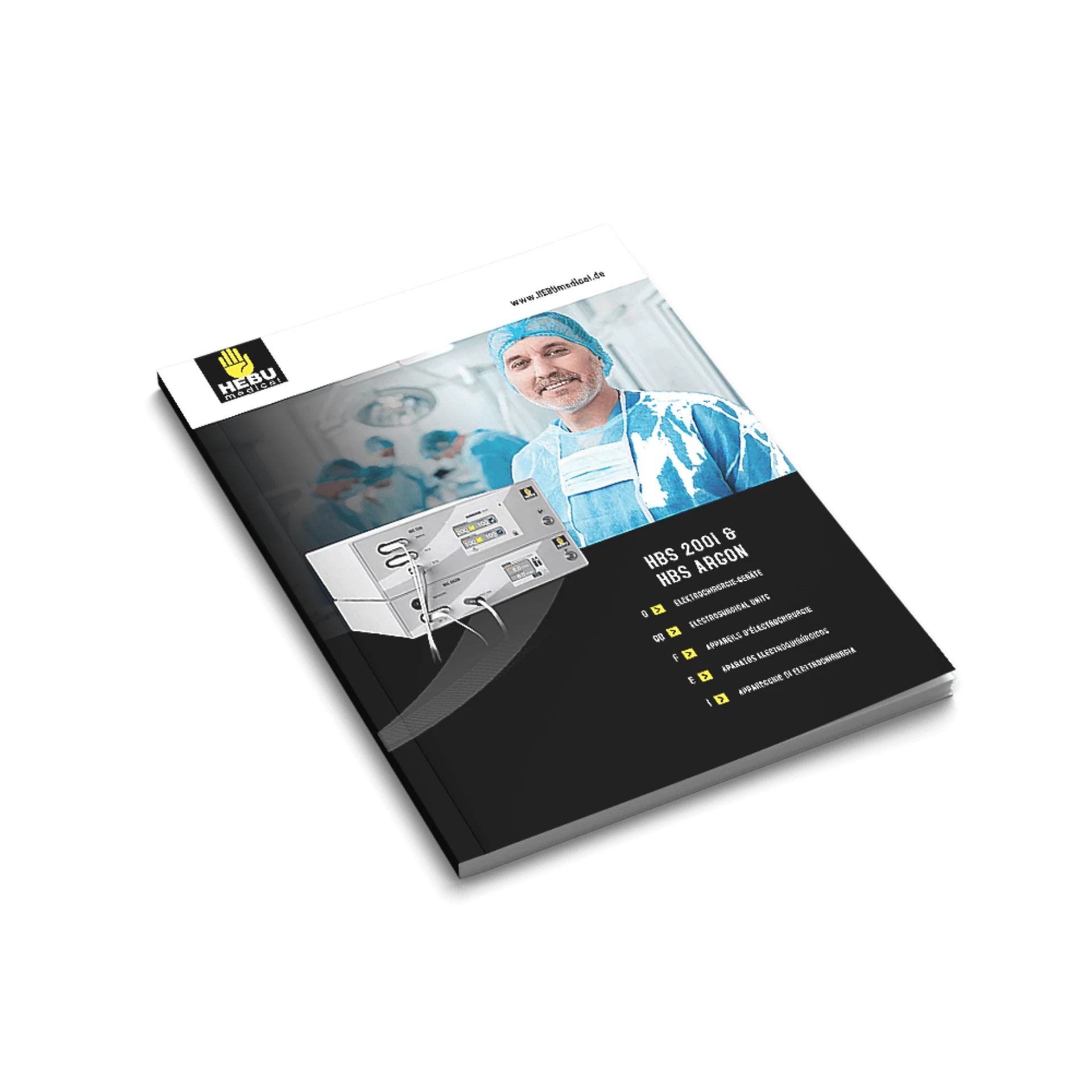 Katalog zu den Elektrochirurgie-Geräten HBS 200i und HBS ARGON von HEBUmedical